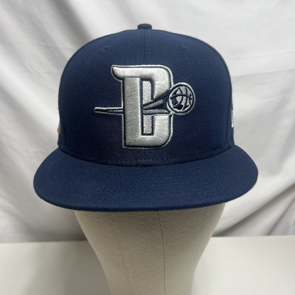 New Era Detroit Pistons NBA 59Fifty Fitted 7 1/8 Navy/Gray Side Patches 75th